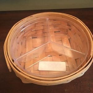 Longaberger 2001 SMALL CATCH ALL BASKET With Divid